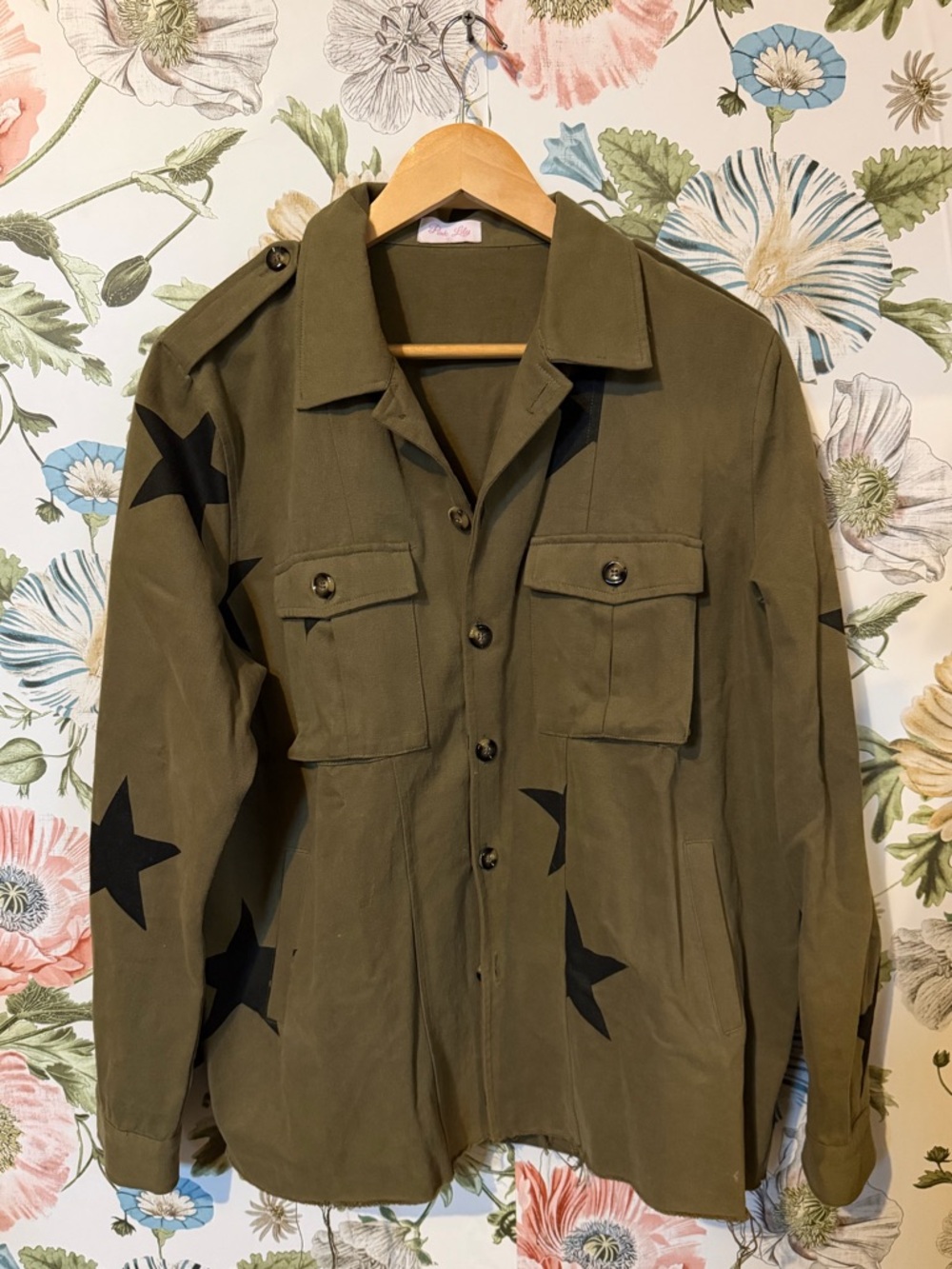 Pink Lily Army Jacket – Size L